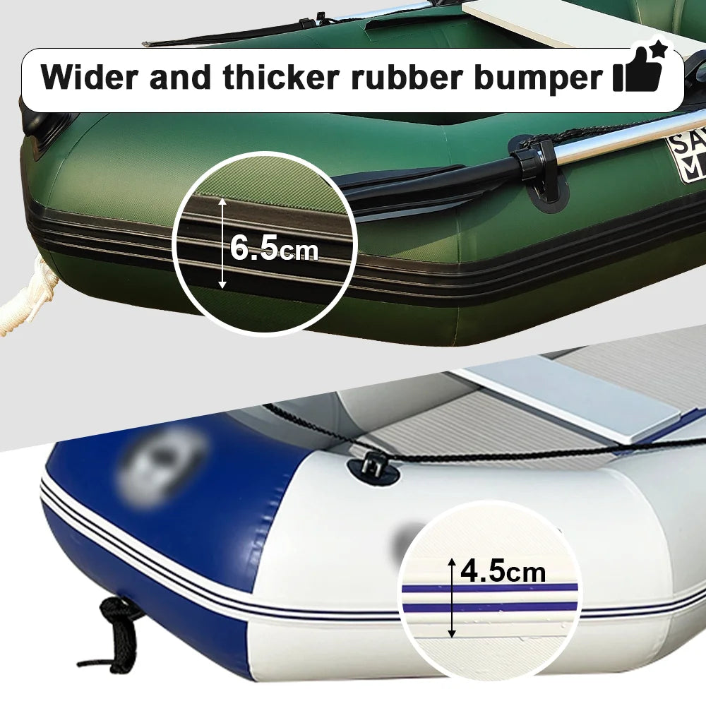 Bote inflable de PVC reforzado, para 1 a 3 personas, kayak inflable para pesca, bote plegable, canoa para deportes acuáticos al aire libre, pesca y rafting.