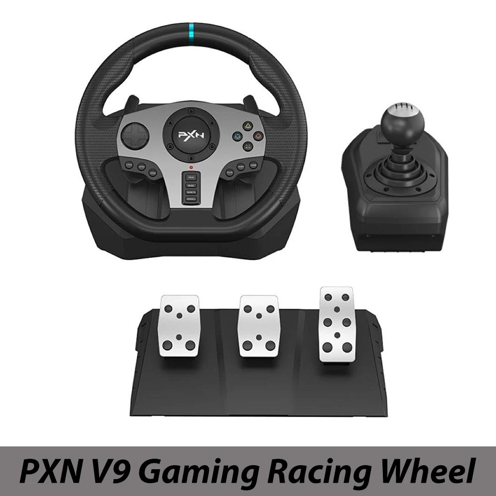 Volante para juegos PXN V9 Gen2/V9 270°/900° Simulador de carreras para PS4, PS3, PC Windows 7/8/10/11, Xbox One, Xbox Series X/S