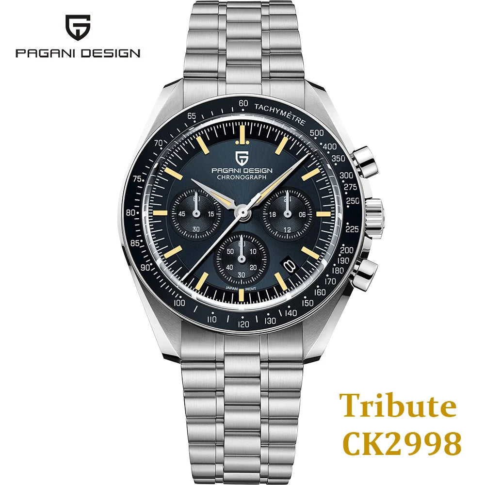 Relojes para hombre PAGANI DESIGN AK Project Mars 2026, reloj de cuarzo de lujo para hombre, cronógrafo deportivo con cristal de zafiro AR, fecha automática