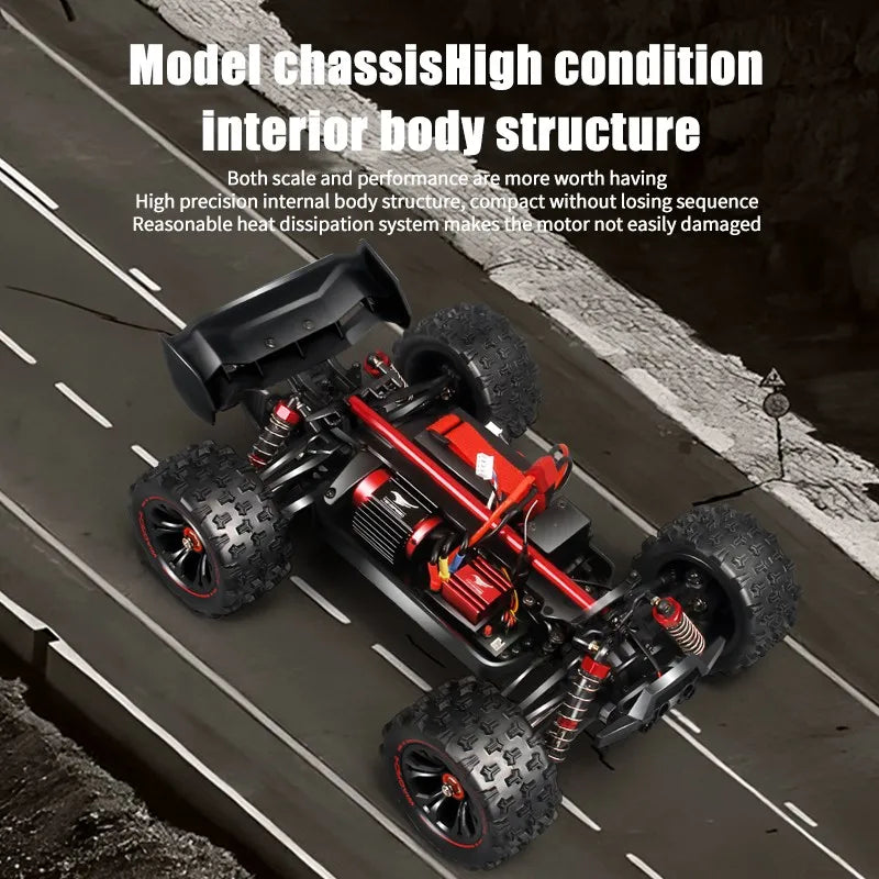 Coche teledirigido 1:16, 85 KM/H o 50 KM/H, 4WD, con Control remoto LED, camión Monster 4x4 de deriva de alta velocidad para niños vs Wltoys 124017   Juguetes