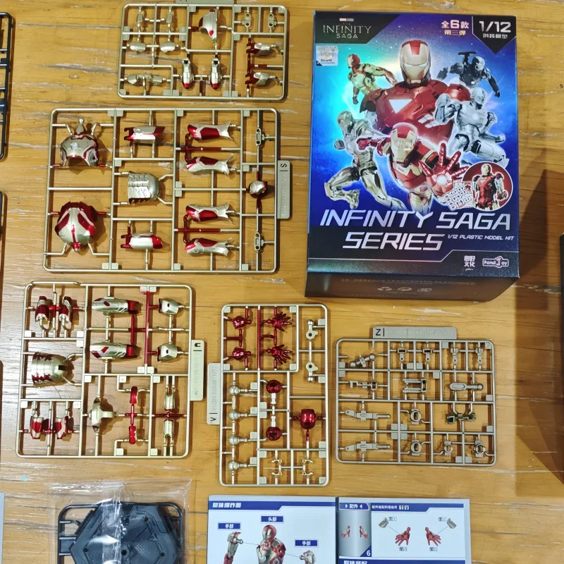 Caja Sorpresa Original de Fondjoy, Figuras de Acción de Marvel Iron Man Infinite Legends Mk2 Mk6 Mk21 Mk42 Mk43 War Machine, Juguetes para Niños, Regalo Genial