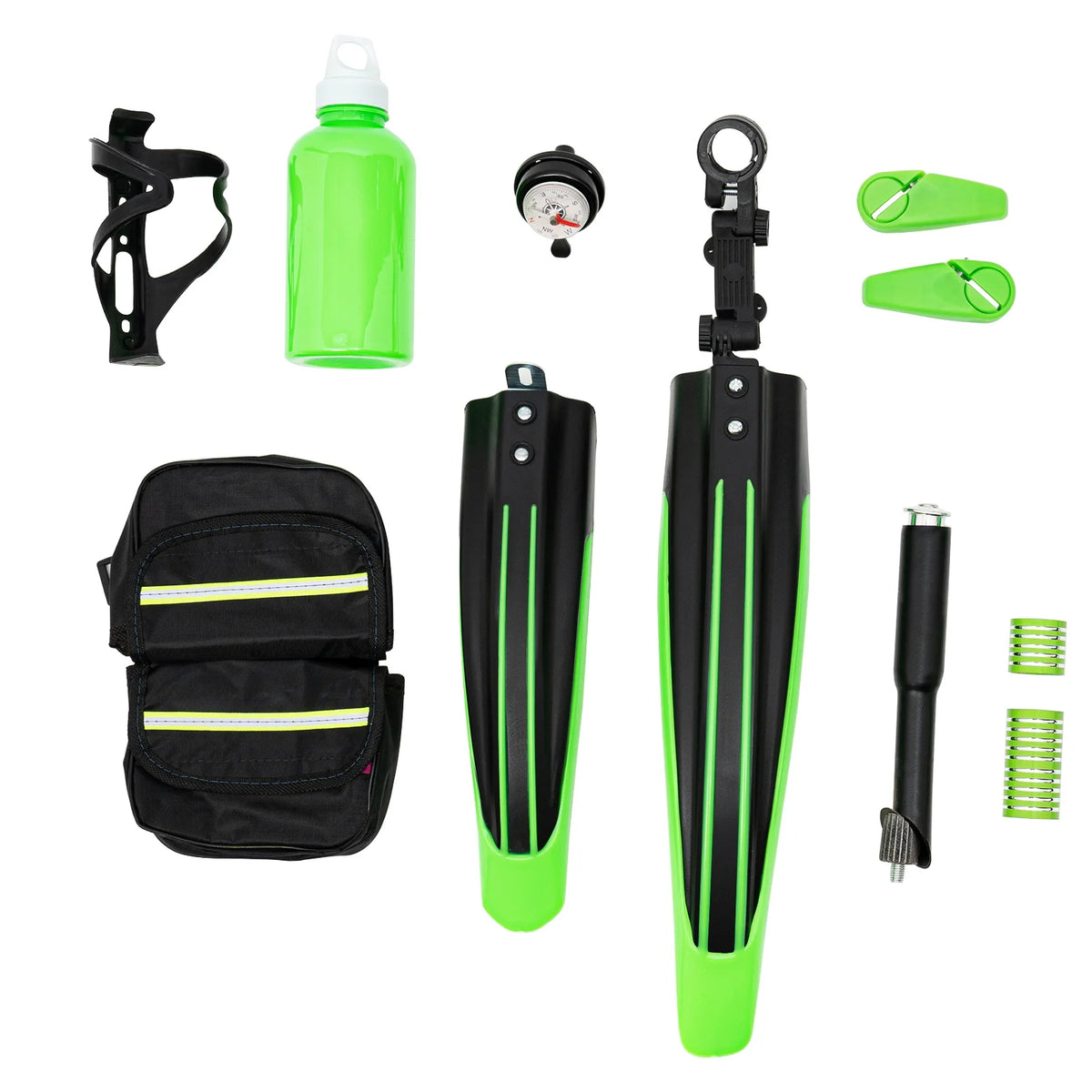 20 Inch Green Mountain Bike for Teens, Carbon Steel Frame 21-Speed Shifters, Dual Disc Brakes & Front Suspension Fork, Lightweight Off-Road Bicycle for Trail, Commute, Dirt (Green)