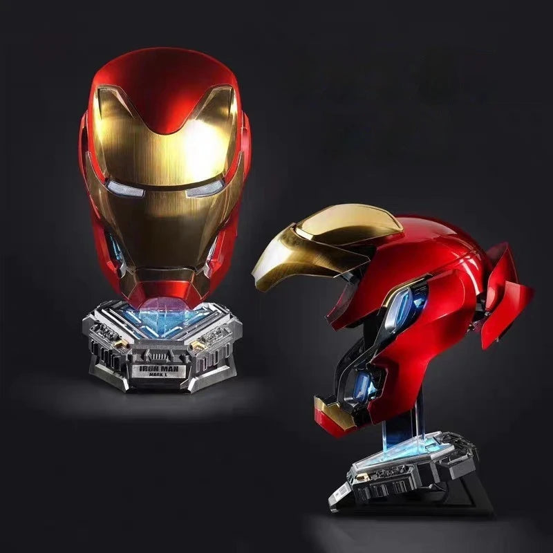 Figura de Iron Man Mk50 1:1, Máscara Cosplay Usable, Casco Deformable Activado por Voz, Modelo Derivado de Películas, Juguete, Regalo de Cumpleaños