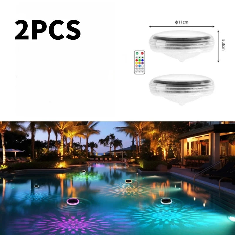 Solar Floating Pool Lights RGB Color Changing Pool Floating Light LED Solar Pool Lights for Pool Garden Path Party Decoration