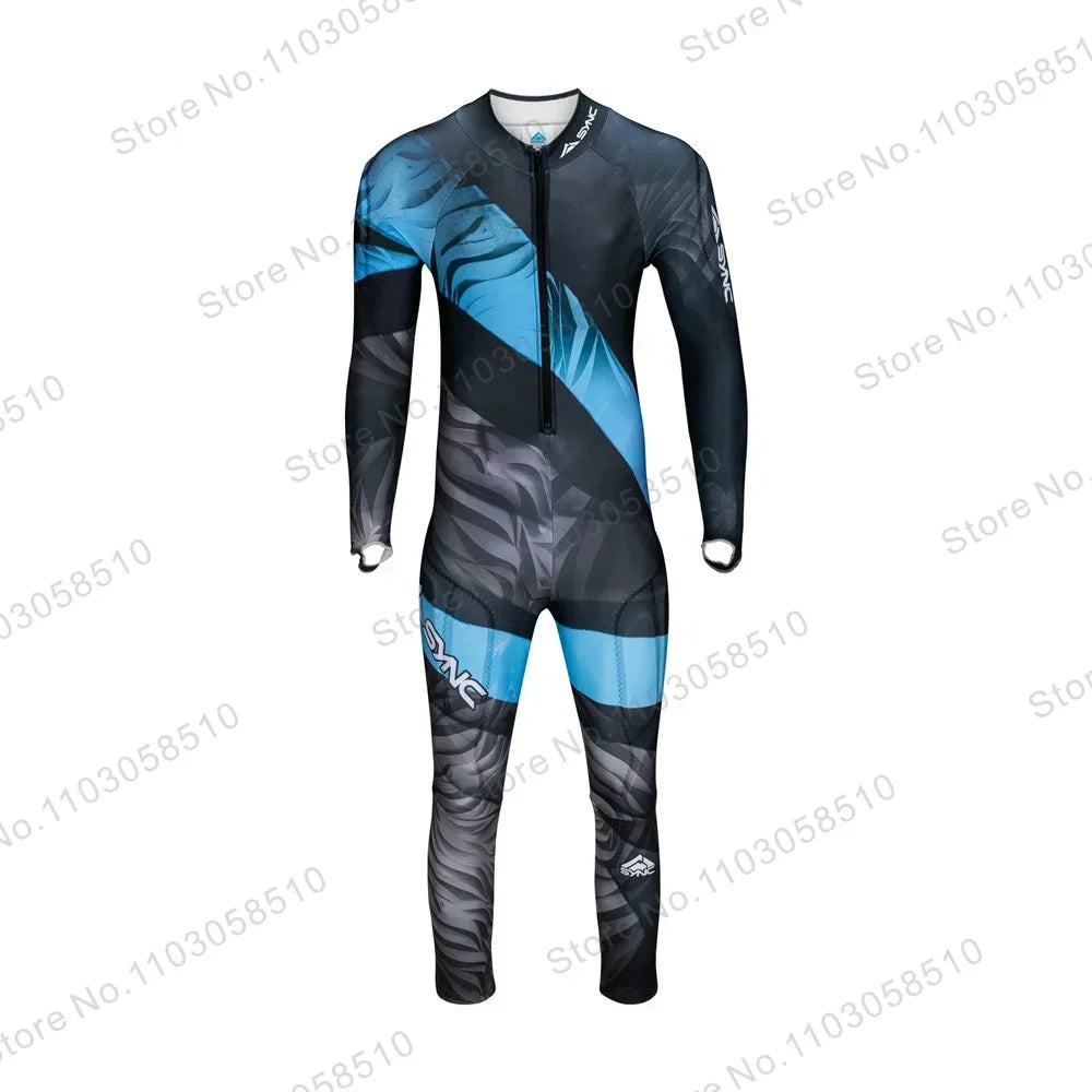 Monos con brida de invierno para hombre, trajes de esquí de una pieza, traje de carrera de esquí PERFORMANCE, mono de Snowboard deportivo sin relleno