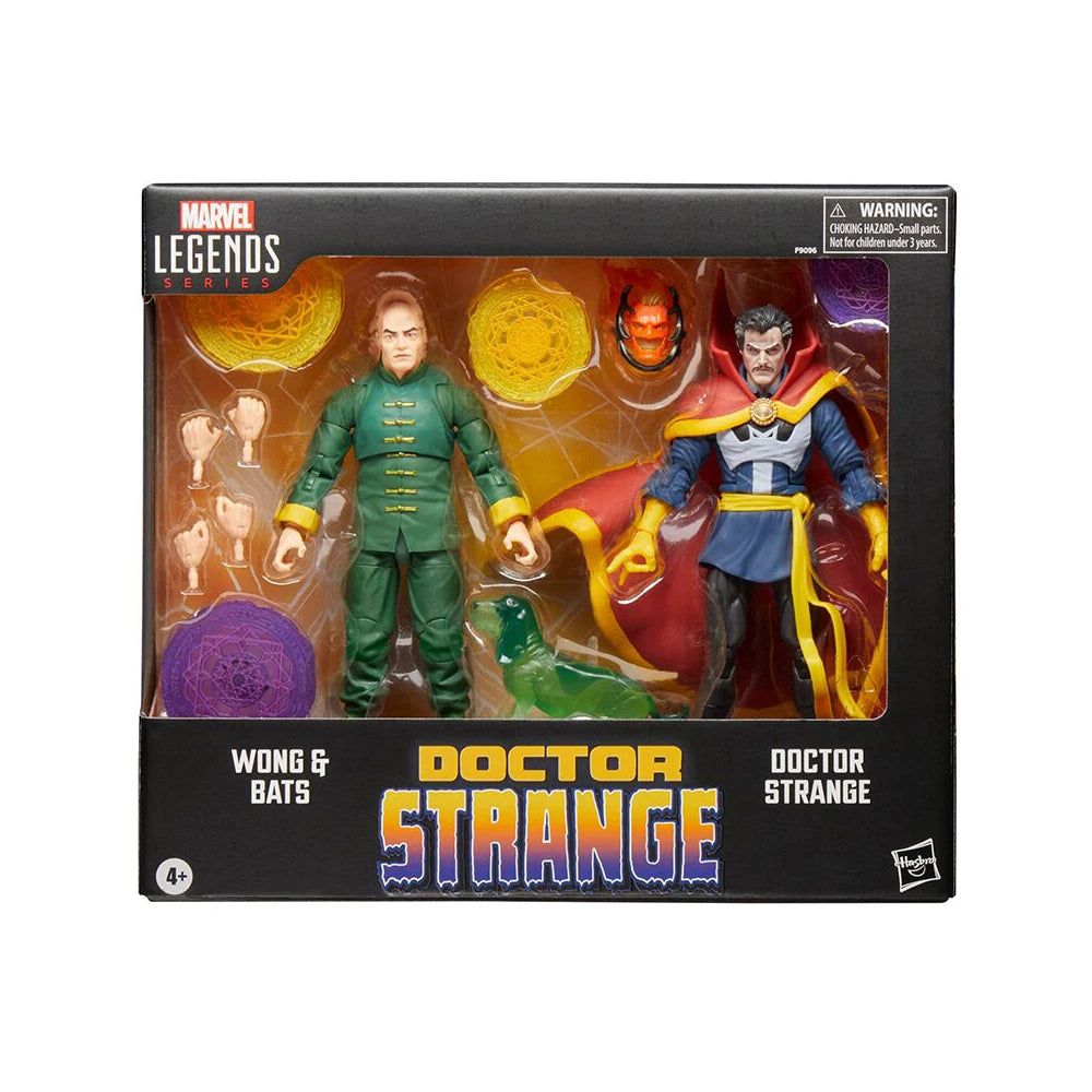 ML Legends Doctor Strange Wong y Bats, paquete exclusivo de 2 figuras de acción de 6 pulgadas.