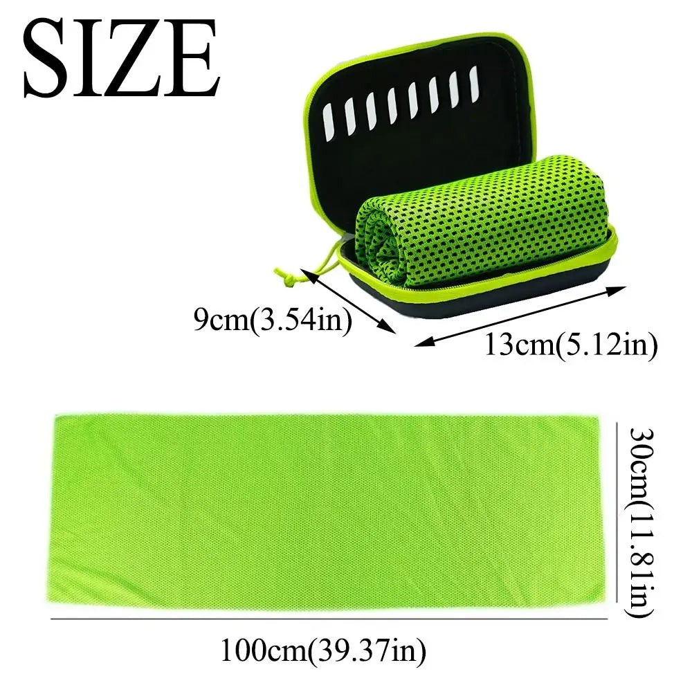 Toalla de bolsillo, Mini toalla absorbente de sudor frío, toalla refrescante portátil suave para exteriores, toallas deportivas transpirables de secado rápido para correr
