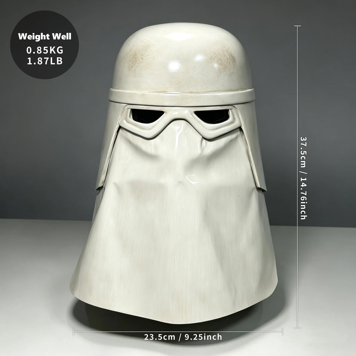 Star SW Mandalorian Stormtrooper Casco Desgastado Batalla Dañado Cosplay Prop Adulto Estilo Vintage Réplica Armadura Coleccionable Regalo