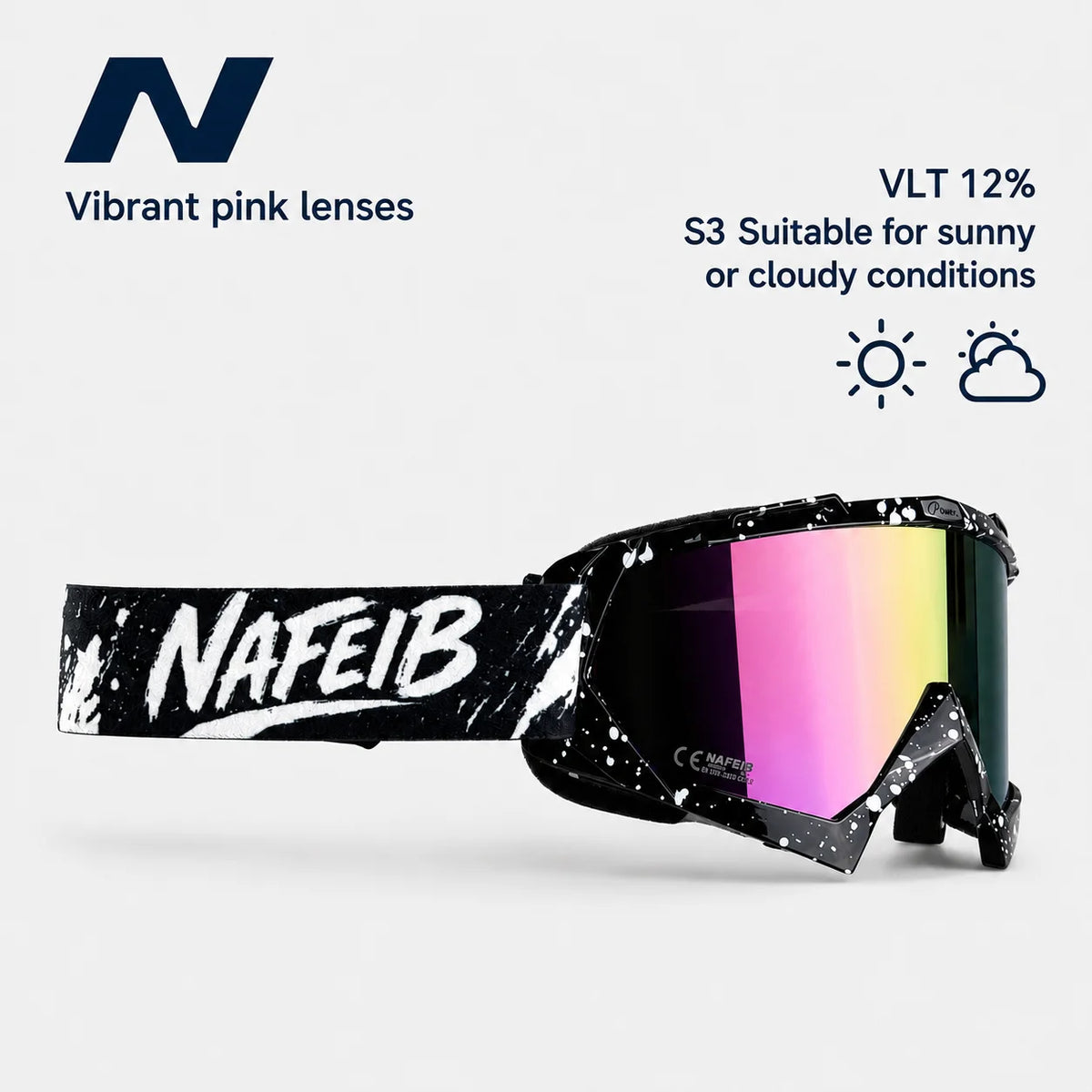 Gafas de esquí, ciclismo, motocicleta, gafas a prueba de viento, UV400, gafas de nieve para snowboard, gafas de esquí para deportes al aire libre de invierno