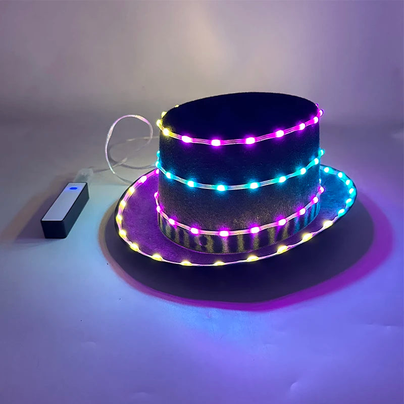 Traje Luminoso LED a Todo Color para Hombre, Traje de Actuación para Baile en Escenario, Disfraz de Discoteca con Control DIY para Cambiar de Color