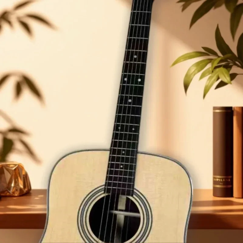 Guitarra acústica de 4 pulgadas, modelo D28, con tapa de abeto macizo y fondo y laterales de palo de rosa, ideal para guitarristas principiantes e intermedios.
