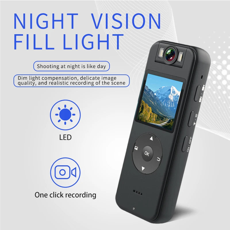 Mini cámara Ultra HD 4K WiFi, grabadora de vídeo Digital pequeña portátil, BodyCam de policía, videocámara en miniatura de visión nocturna infrarroja