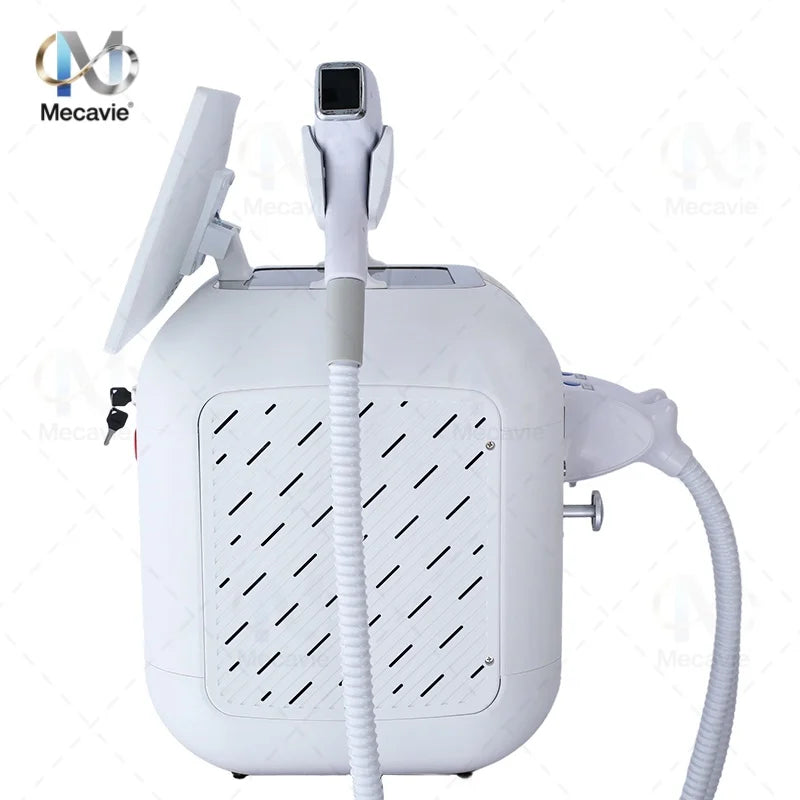 Máquina Láser Diodo + Pico 2 en 1 Mecavie – Tecnología FAC Lens con Enfriamiento de Punto Frío de 4 Longitudes de Onda – Depilación Indolora y Eliminación de Tatuajes para Todos los Tonos de Piel – 755/808/940/106