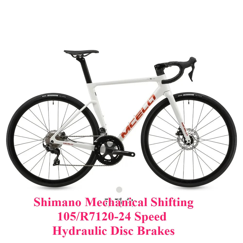 Bicicleta de carretera de fibra de carbono T800 de alto rendimiento, ultraligera de 7,5 kg, edición dedicada al equipo de carreras YUZHE, V2 105 Di2 R7170-24S, con frenos de disco hidráulicos