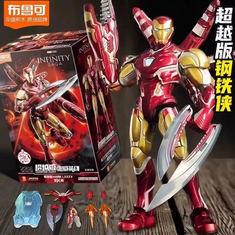 Blokees Originales, Los Vengadores, Iron Man MK85, Thor, Figuras de Acción, Modelo de Anime para Armar, Regalos Navideños para Niños, Juguetes Coleccionables