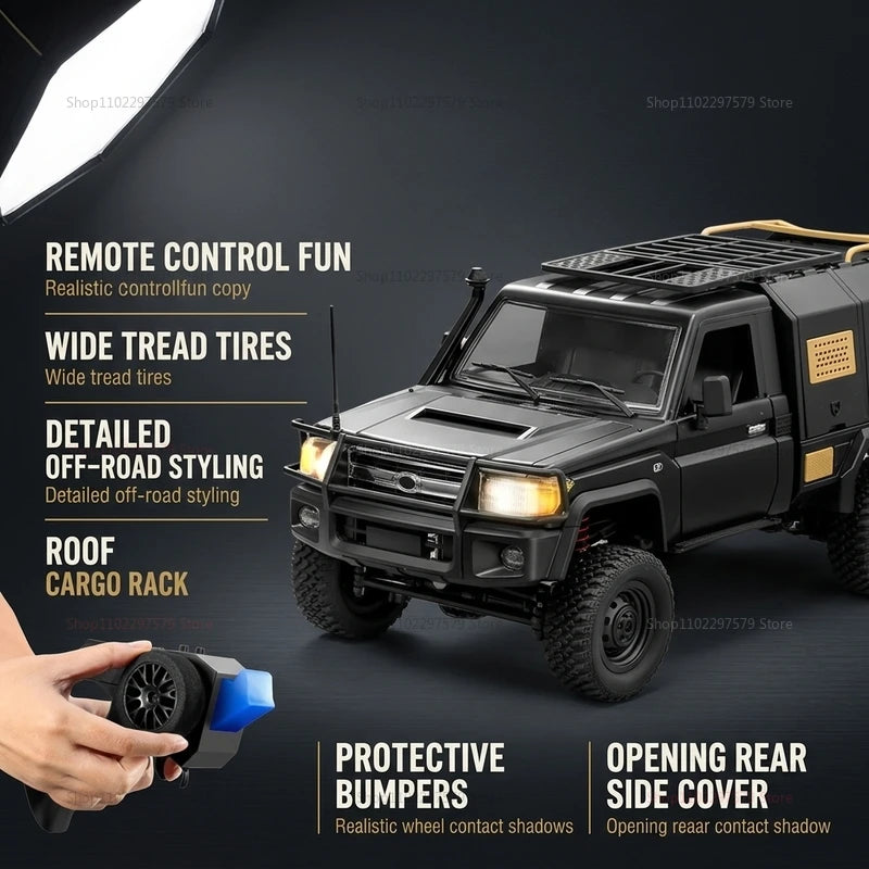1:12 MN Model MN82S RC Off Road Truck 2.4G RTR Version 4WD All Terrain Remote Control Crawler Car Hobby Toy For Boys Adult Gifts