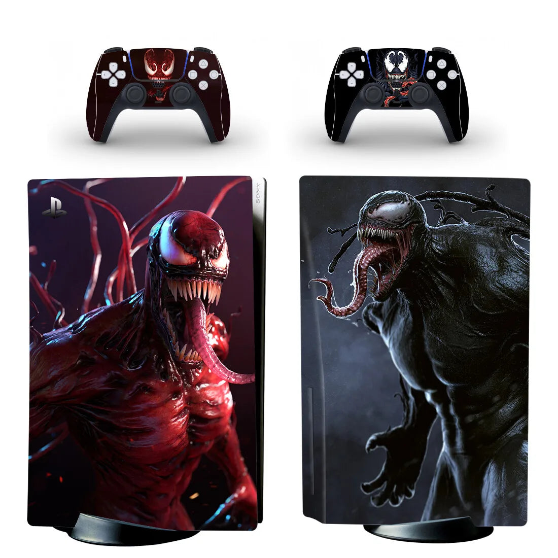 Adhesivo de película Spider para PS5 edición disco, funda protectora para consola y 2 mandos, vinilo para PS5 edición disco