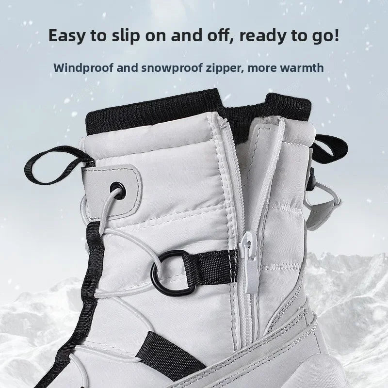 Calzado Deportivo de Invierno para Hombre y Mujer, Botas de Nieve con Aislamiento de Felpa, Botas de Esquí Antideslizantes e Impermeables, Zapatos de Senderismo para Mujer