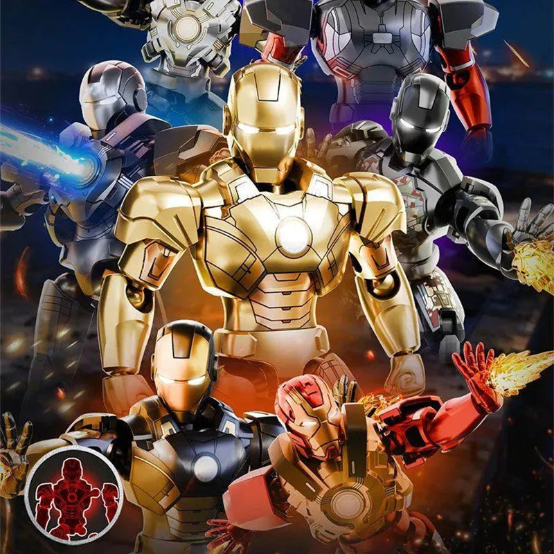 Figuras de Acción de Iron Man MK9 MK17 MK18 MK19 MK20 MK21 MK22 MK23 MK24 de Tony Stark de Avengers, Juguetes Ensamblados, Caja Sorpresa, Regalos