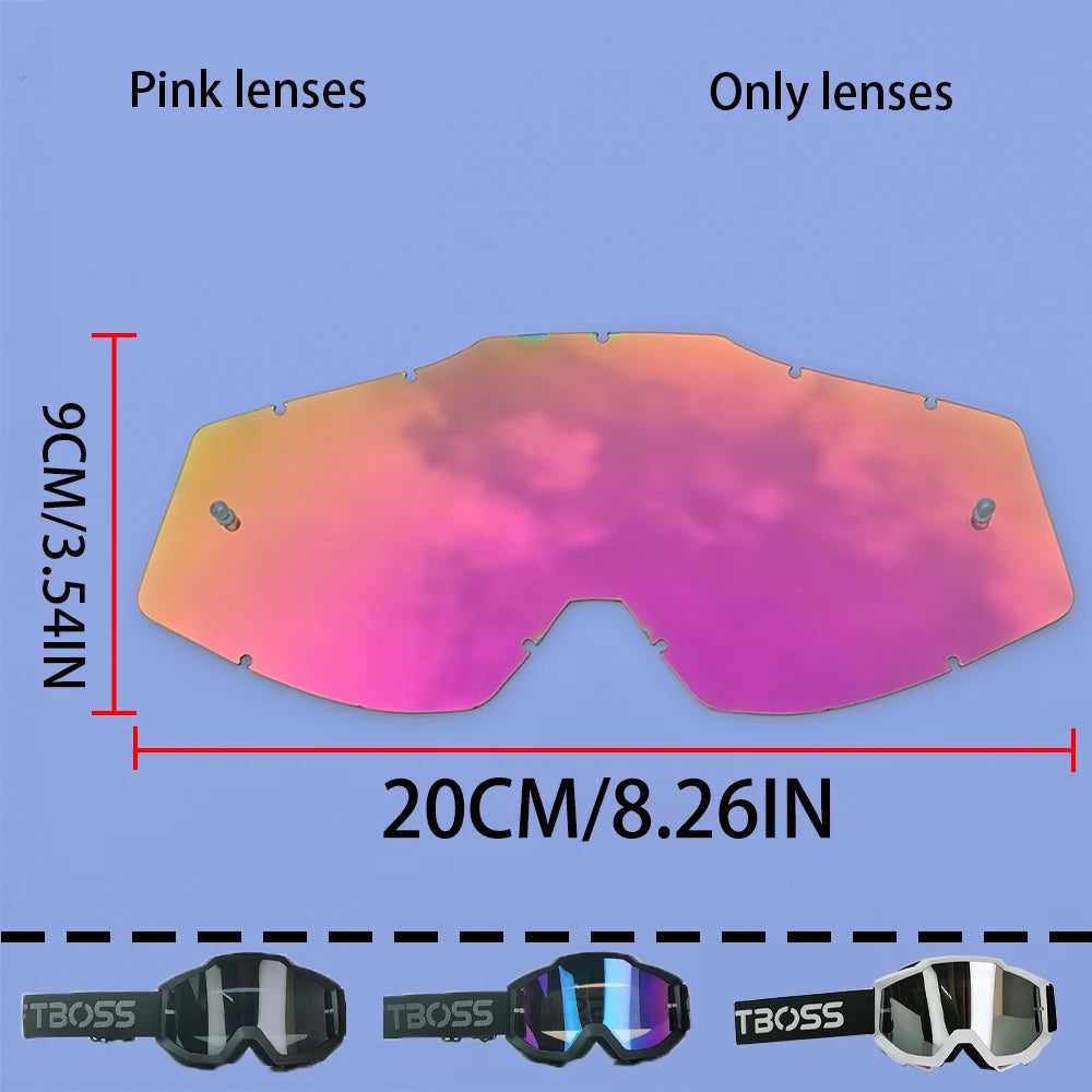 Gafas de Motocross MX Todoterreno, Antipolvo, Antiviento, con Lentes de PC para Casco de Carreras de Motocross