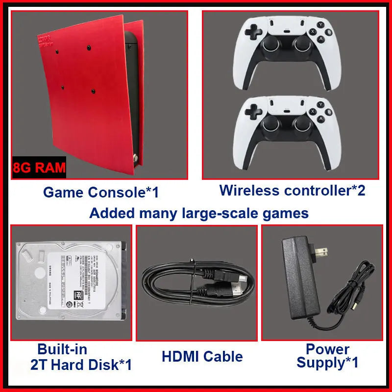 Consola de Juegos Retro X2 Intel I3-3110M 1TB 70,000+ Juegos 60+ Emuladores 4K HD TV Controles Inalámbricos