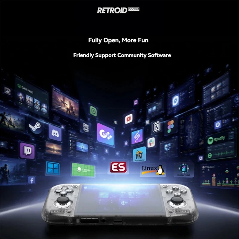 Consola de videojuegos portátil retro Retroid Pocket Nova, 4,5 pulgadas, AMOLED de 120 Hz, Snapdragon 8 Gen2, emulador de PS2, reproductor de juegos Android