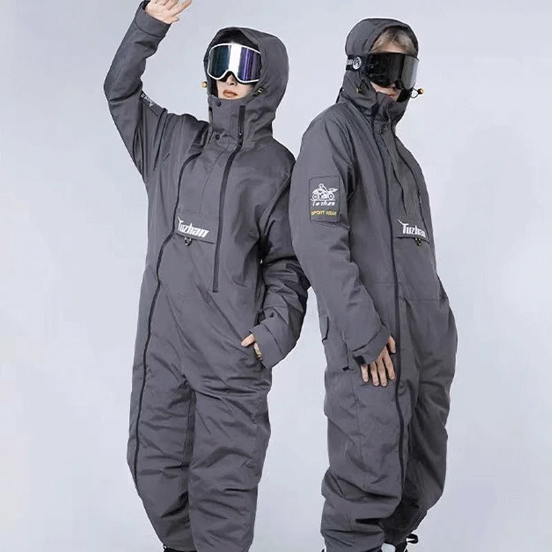 Mono de ciclismo y esquí para hombre y mujer, traje de esquí multifuncional, traje de nieve, impermeable, grueso, cálido, 이 한