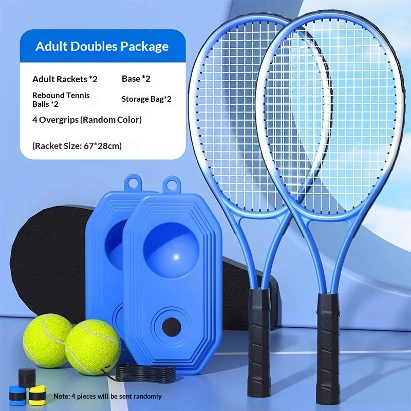 Raqueta de Tenis con Pelota de Rebote para Entrenamiento Individual, Portátil, con Cuerda de Alta Elasticidad, para Adultos, Ayuda para el Entrenamiento, Raqueta de Tenis de Playa