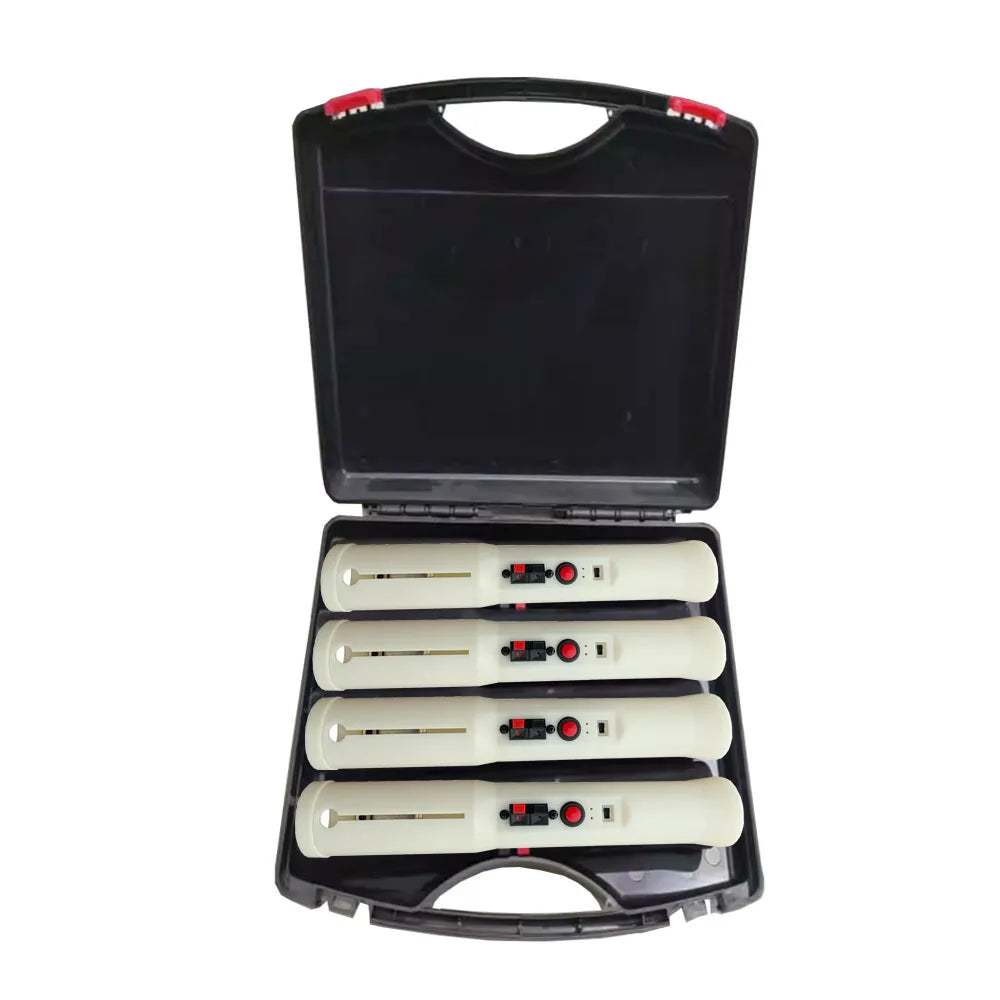 Lanzador de chispas frías de mano para escenario, 4 unidades/paquete con caja de plástico, máquina lanzadora de chispas frías para bodas
