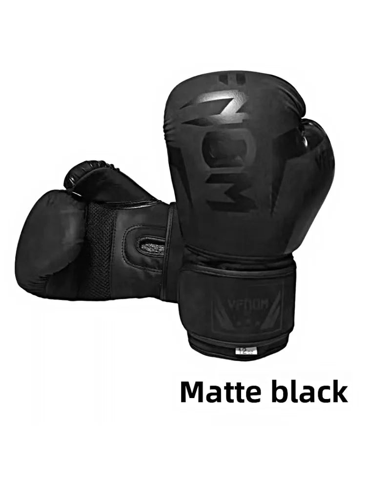 Guantes de Boxeo de 6oz, 8oz, 10oz, 12oz, 14oz, 16oz, de Cuero PU Transpirable, Guantes Profesionales de Boxeo, Taekwondo, Muay Thai