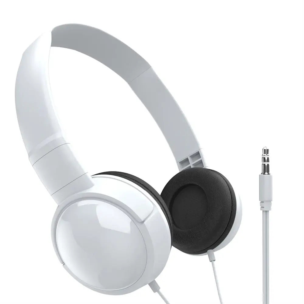 Auriculares de diadema con cable, ajustables, estéreo, con conector de 3,5 mm, cancelación de ruido, audio con graves, estilo macaron, para tablet y Mac