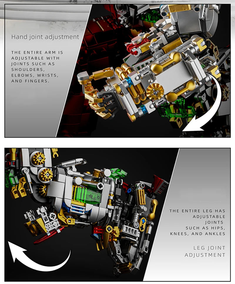 Más de 2700 Piezas de Bloques de Construcción Iron Heroes, Figuras de Acción de Robots de Guerra, Sets de Construcción Buster Mech, Ladrillos DIY, Juguetes para Adultos, Regalo, Decoración Genial para Habitaciones