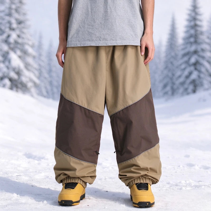 Pantalones de esquí nuevos 2026 para mujer y hombre, de invierno, cortavientos, impermeables, transpirables, holgados, lisos, deportivos, cálidos, para snowboard, ropa de exterior