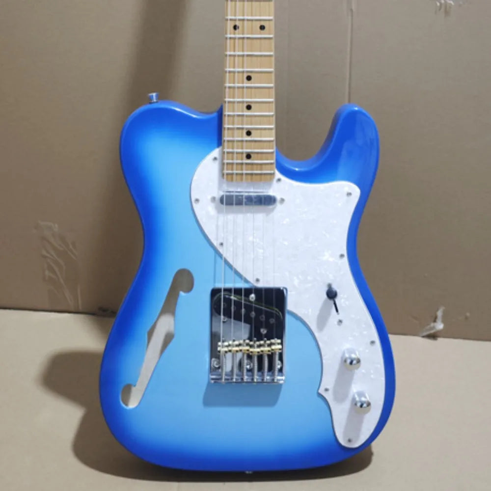 Guitarra eléctrica hueca de 6 cuerdas con pastillas pasivas SS 1V1T3W, 20 trastes, cuerpo de caoba y mástil de arce