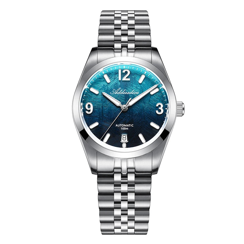 Reloj automático de buceo de lujo para hombre ADDIESDIVE, mecánico, cristal de zafiro, resistente al agua 100M, acero inoxidable, deportivo y elegante AD2547