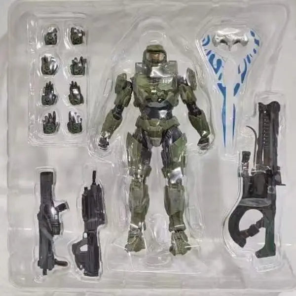 NUEVO EN STOCK Figura de acción de 18 cm Super Soldiers Sierra 117 John Reclaimer Mk Vi escala 1/12, adornos de PVC coleccionables, regalo para niños del juego