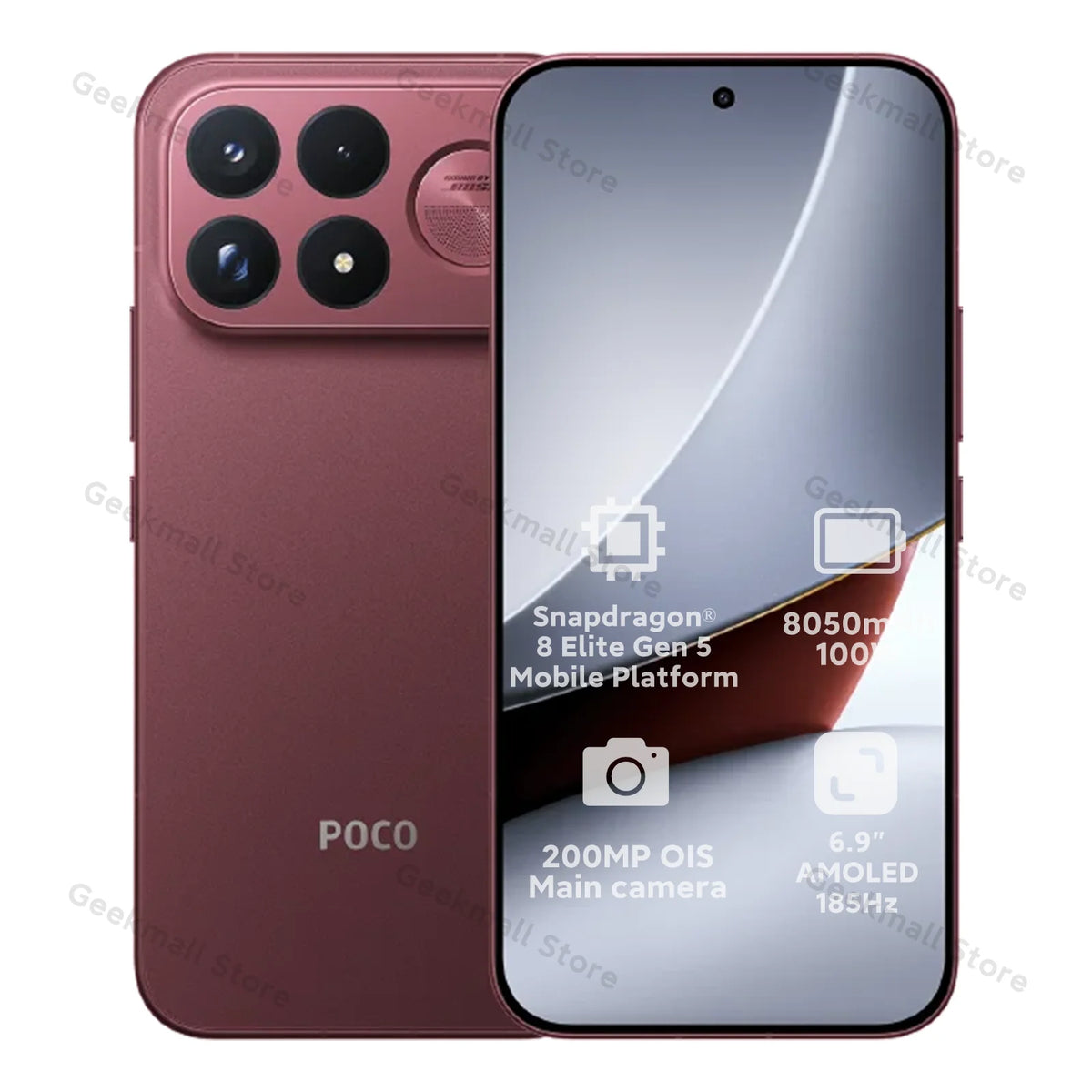 Versión Global POCO F9 Ultra, plataforma móvil Snapdragon 8 Elite Gen 5, pantalla AMOLED de 6,9" y 185 Hz, cámara de 200 MP con OIS, batería de 8050 mAh y 100 W, teléfono móvil POCO
