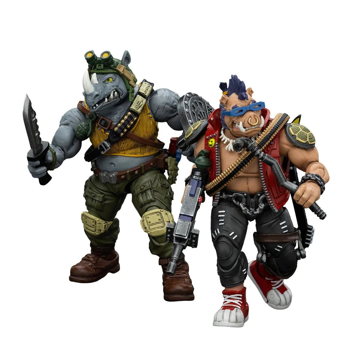 【En stock】JOYTOY TMNT Ninja Turtles Bebop Rocksteady Colección Modelos Juguetes Regalo Colección Adornos Figura de acción 1/18