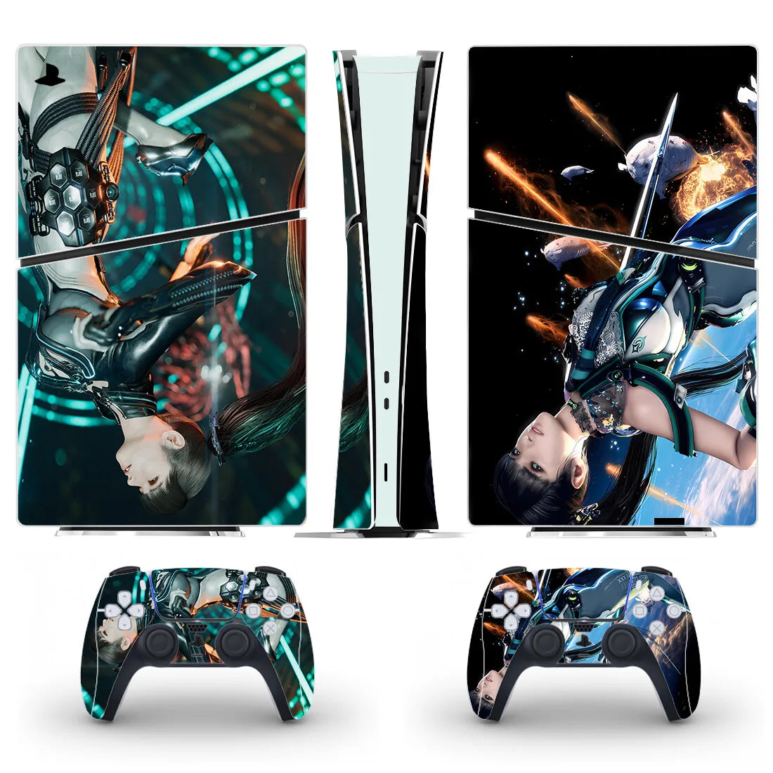 New Game PS5 Slim Digital Skin Sticker Decal Cover for Console and 2 Controllers PS5 Slim Sticker Vinyl