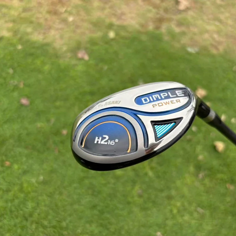 Palos de Golf, Palos Híbridos de Golf, Modelos 2/3/4. Construcción de aleación, eje de fibra de carbono con diseño en azul y blanco. Diestro