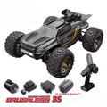 Set coche RC 4WD gris y negro con control remoto y baterías