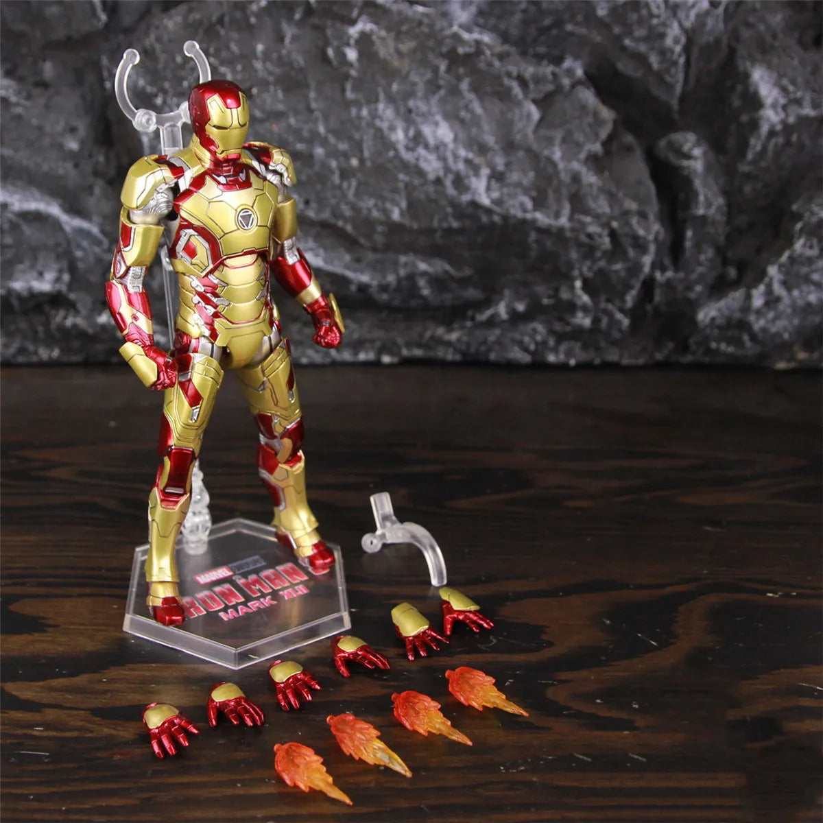 ZD Toys Marvel Iron Man MK46 MK45 MK1 MK2 MK3 MK4 MK5 MK6 MK7 MK33 MK17 7 "Figura de acción de película Iron Mark 1 2 3 4 5 6 7 Leyendas