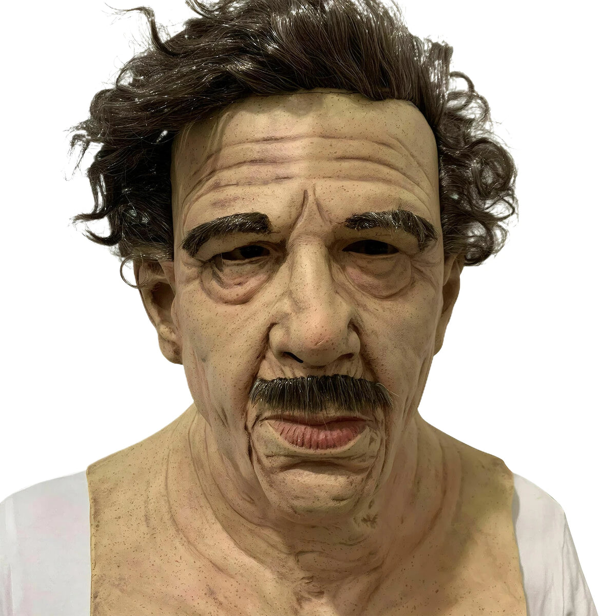 Máscara de anciano para fiesta de Halloween, suministros para fiesta del Día de los Inocentes, accesorios de Cosplay de suspense, arrugas completas para la cabeza, máscara facial