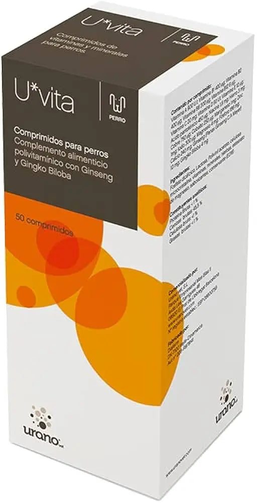 U-vita 50 comprimidos suplemento nutricional multivitamínico para perros Urano
