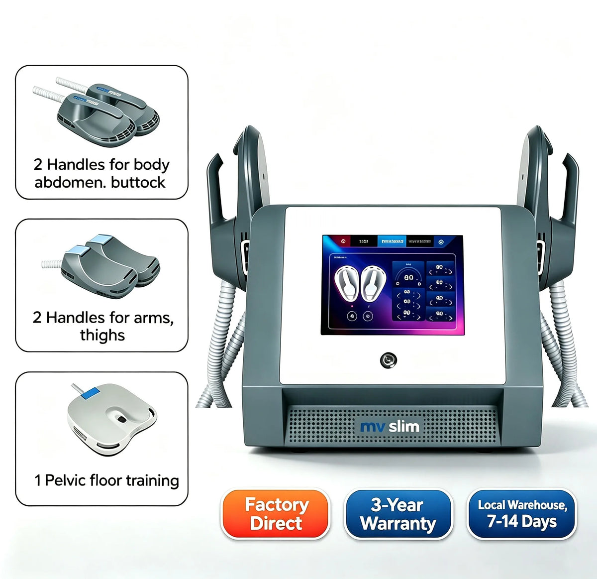 Dispositivos de estimulación muscular EMS Myoslim 7500W, masajeadores corporales, máquina de belleza profesional para quemar grasa, perder peso y adelgazar.