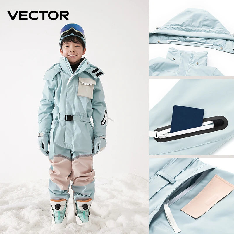 Mono de esquí de una sola pieza para niños, ideal para actividades deportivas al aire libre, chaqueta para practicar snowboard, mono cálido, ropa de invierno impermeable, overol con capucha.