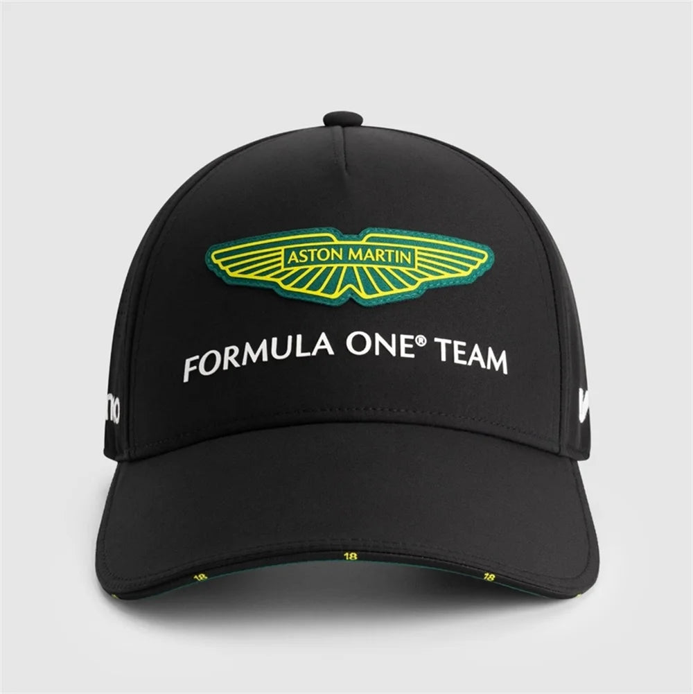 Nueva gorra de béisbol de fan del equipo de F1 Aston Martin Racing con ala curva y parte superior inclinada: adecuada para hombres y mujeres