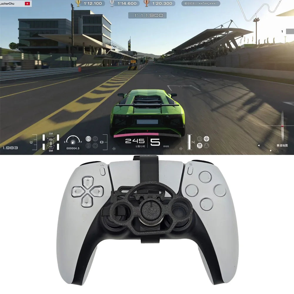 Mini volante de impresión 3D para PS5/PS5 Pro/Slim, accesorio de reemplazo auxiliar para controles de juegos de carreras