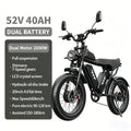 YVY/RAYZEPH C20MAX Ebike EU Stock 2000W 20*4" Inch Fat Tire Electric Bike 52V 40Ah Removable Battery 7-Speed Gears Dual Hydraulic Braking Adu