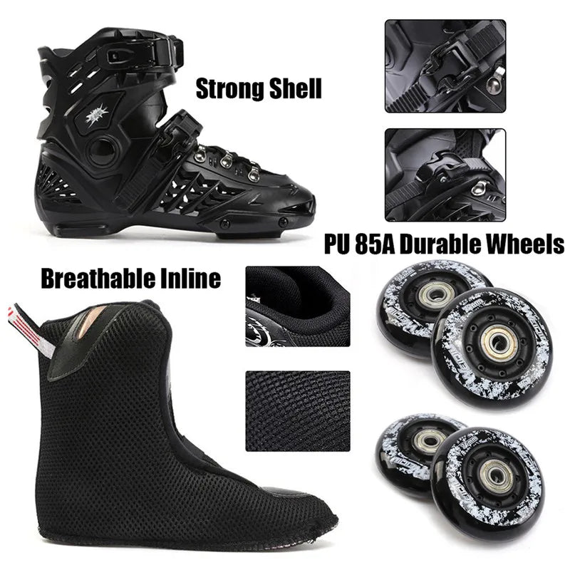 Patines profesionales en línea para hombre y mujer, patines de velocidad para adultos, patines al aire libre, 4 rodas, talla 34-46, novedad de 2022
